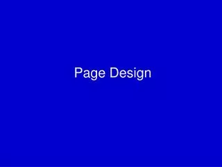 Page Design