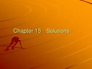 Chapter 15 - Solutions