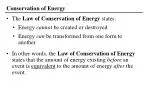 Conservation of Energy - slide 1