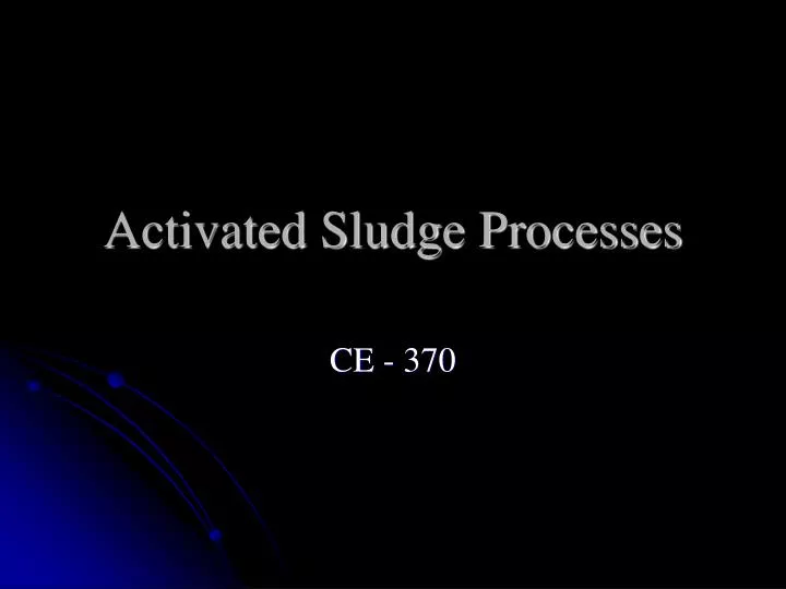 activated sludge processes