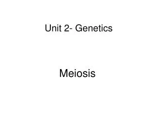 Unit 2- Genetics