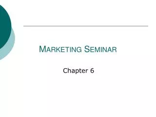 Marketing Seminar