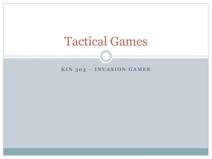 tactical games
