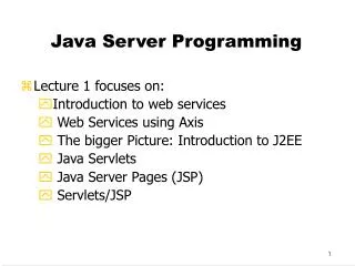 Java Server Programming