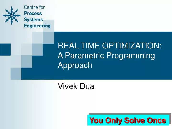 real time optimization a parametric programming approach