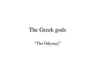 The Greek gods