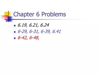 Chapter 6 Problems
