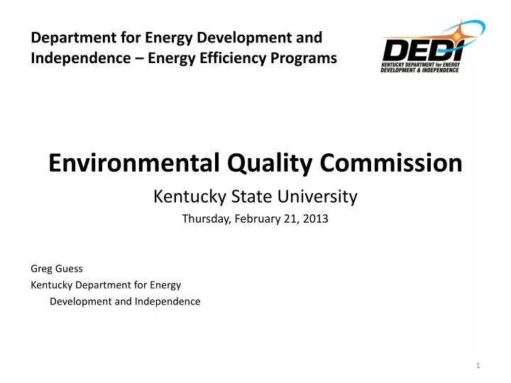 department for energy development and independence energy efficiency programs
