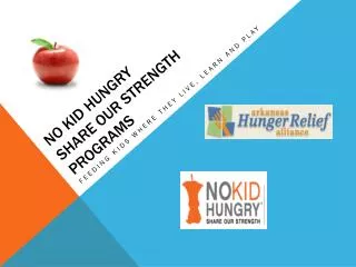 No kid Hungry Share our strength Programs