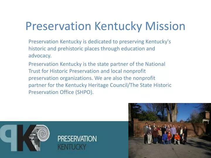 preservation kentucky mission