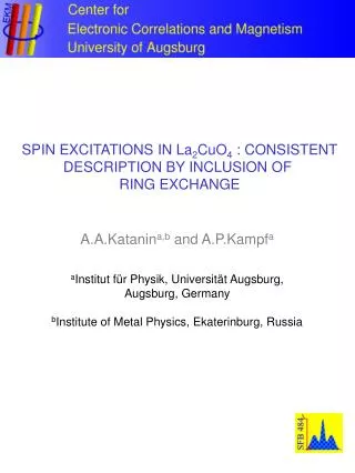 SPIN EXCITATIONS IN La 2 CuO 4 : CONSISTENT DESCRIPTION BY INCLUSION OF RING EXCHANGE