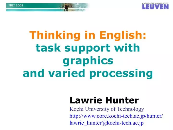thinking in english task support with graphics and varied processing