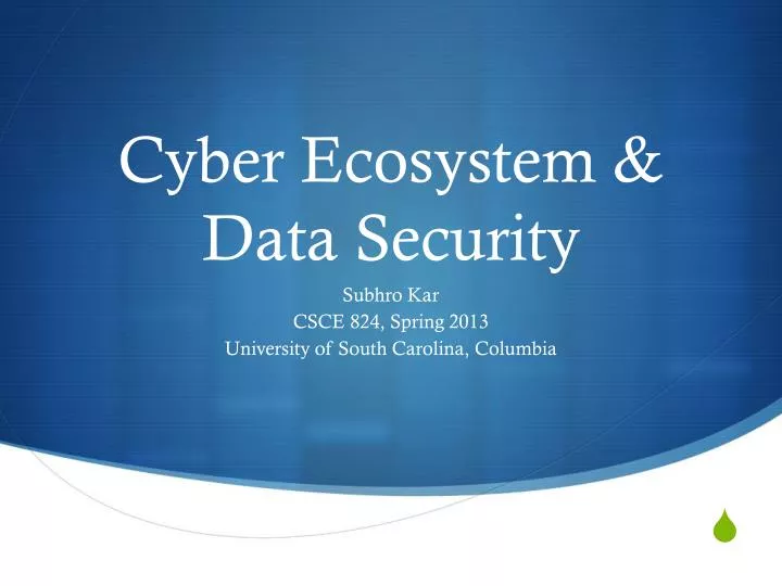 cyber ecosystem data security