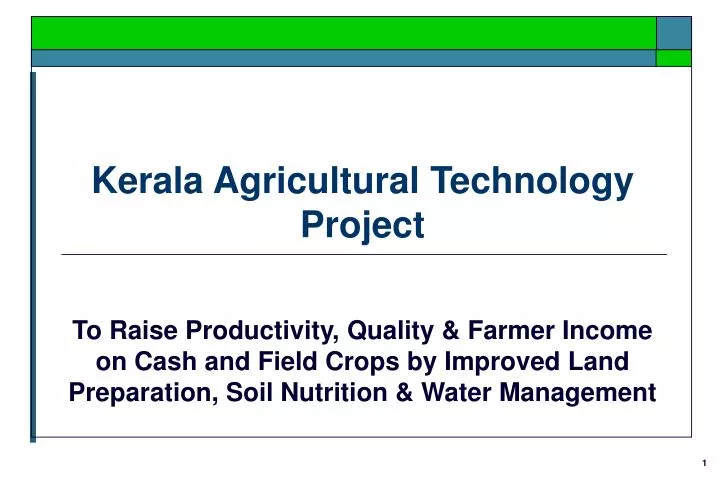 kerala agricultural technology project