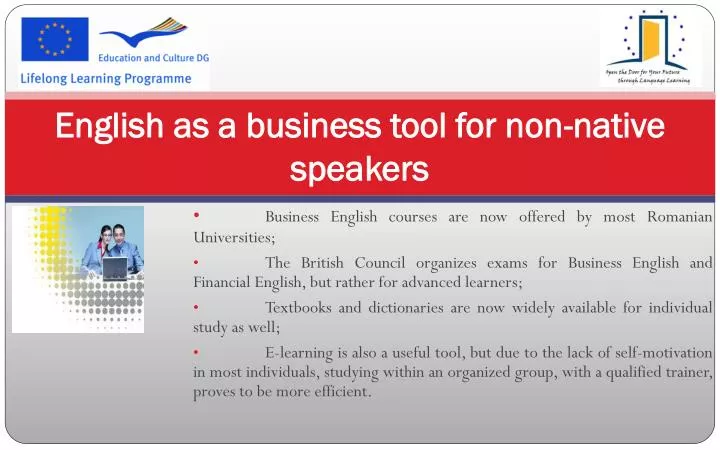 english as a business tool for non native speakers