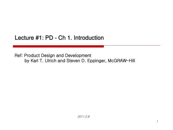 lecture 1 pd ch 1 introduction