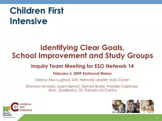 Children First Intensive