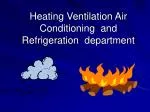 Heating Ventilation Air Conditioning and Refrigeration department