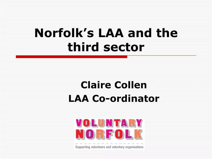 norfolk s laa and the third sector