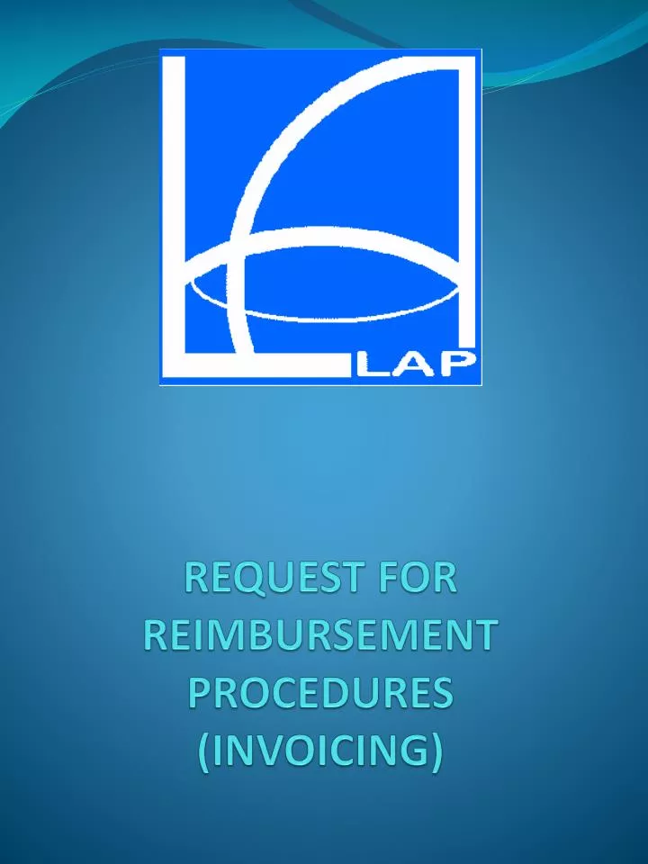 request for reimbursement procedures invoicing
