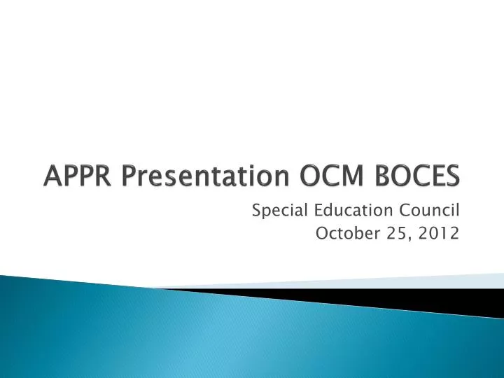 appr presentation ocm boces