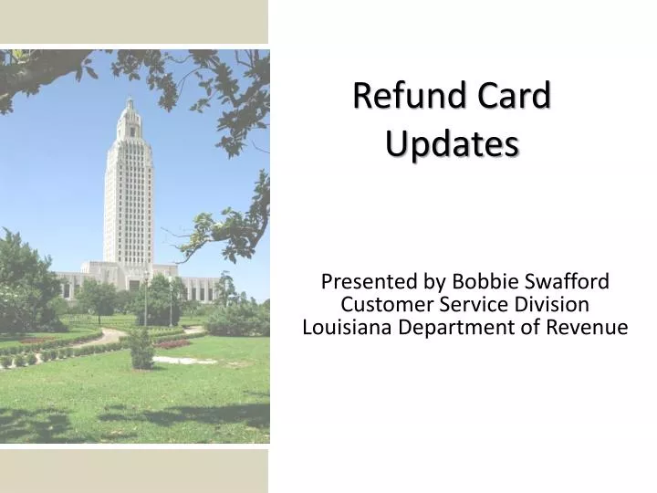 refund card updates