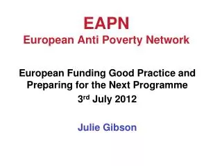 EAPN European Anti Poverty Network