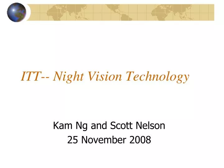 itt night vision technology