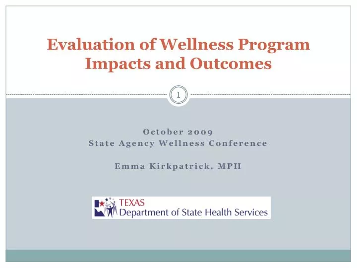evaluation of wellness program impacts and outcomes