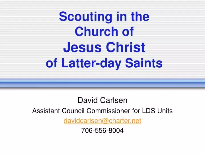 scouting in the church of jesus christ of latter day saints