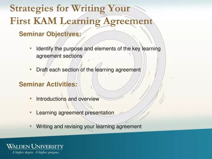strategies for writing your first kam learning agreement