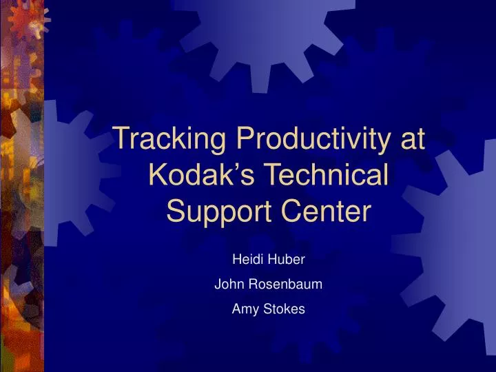 tracking productivity at kodak s technical support center