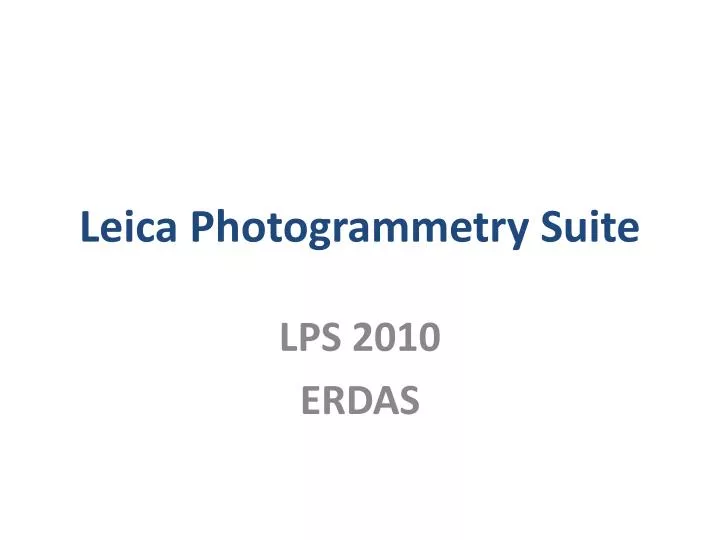 leica photogrammetry suite