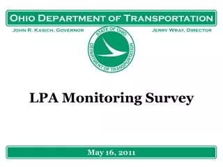 LPA Monitoring Survey