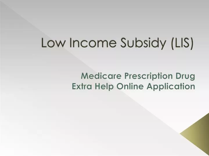 low income subsidy lis