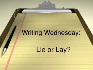 Writing Wednesday: