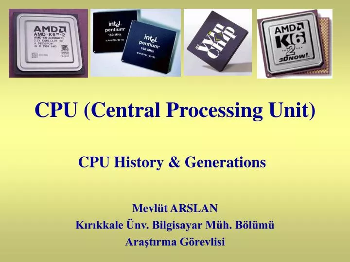 cpu central processing unit