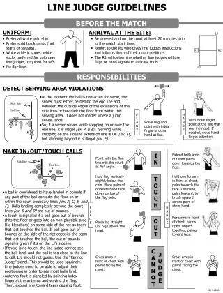 LINE JUDGE GUIDELINES