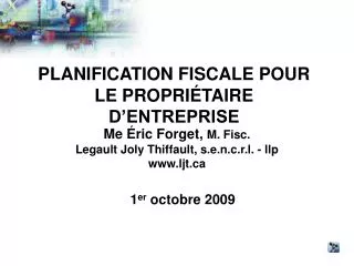 planification fiscale pour le propri taire d entreprise
