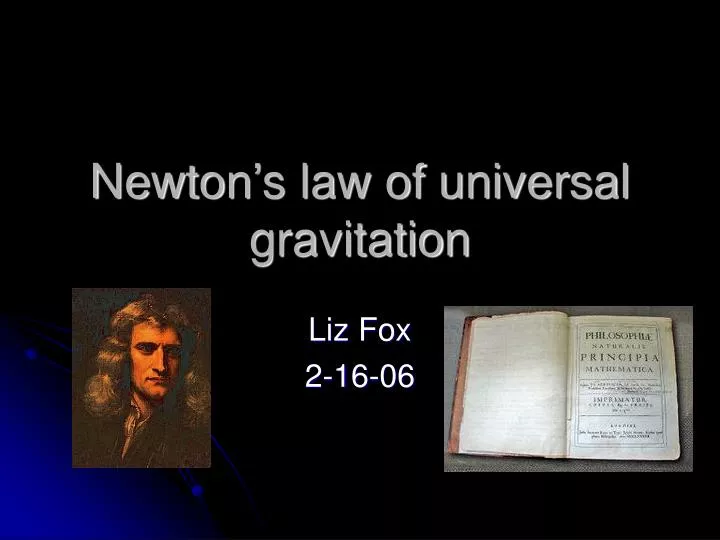 newton s law of universal gravitation