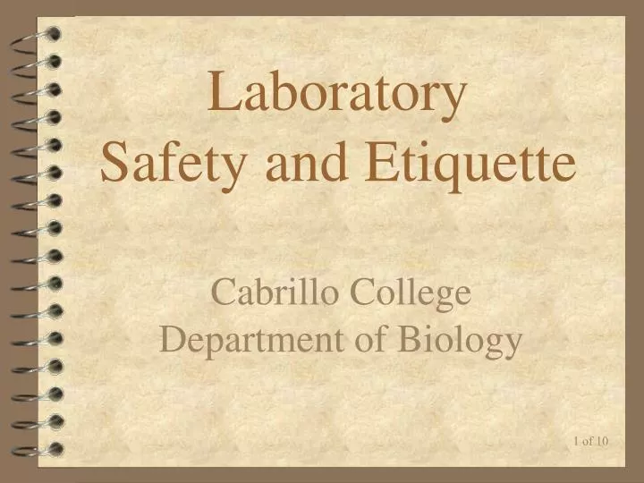 laboratory safety and etiquette