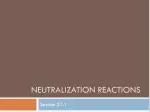 Neutralization Reactions - slide 1