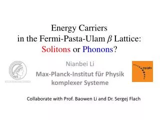 Energy Carriers in the Fermi-Pasta- Ulam ? Lattice: Solitons or Phonons ?