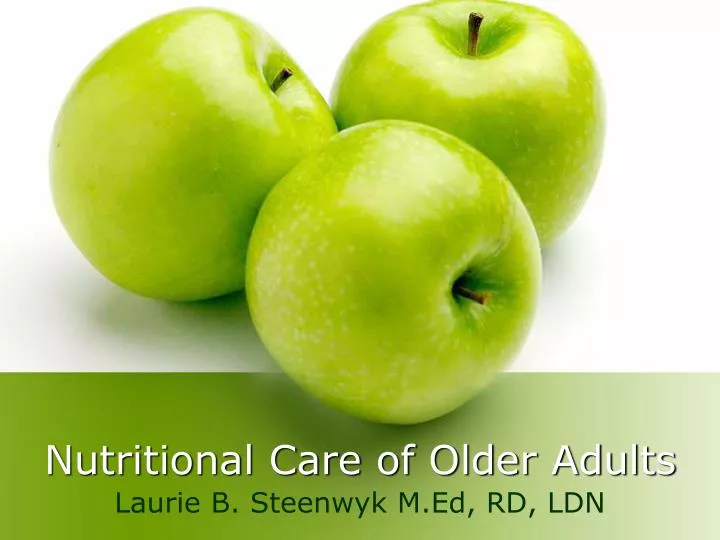 nutritional care of older adults
