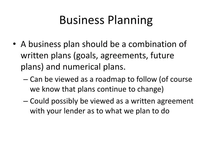 business planning