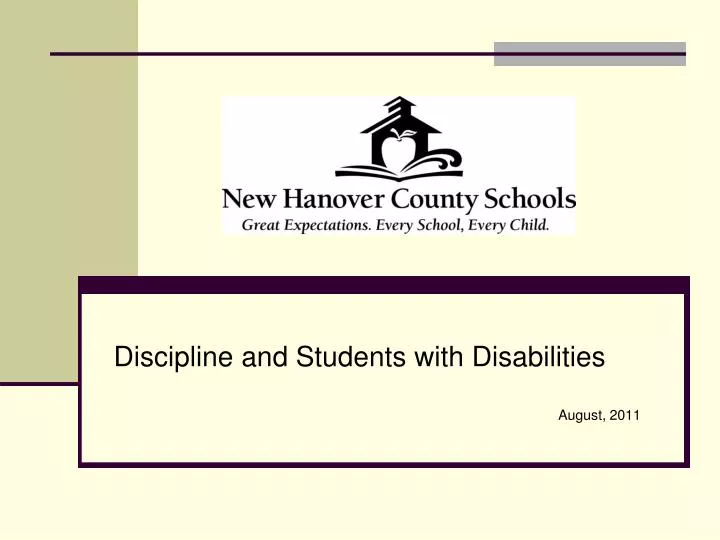 discipline and students with disabilities august 2011
