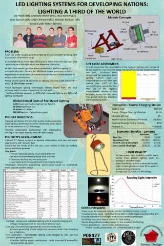 LED LIGHTING SYSTEMS FOR DEVELOPING NATIONS: LIGHTING A THIRD OF THE WORLD