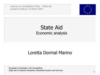 State Aid Economic analysis