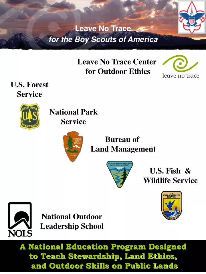 leave no trace for the boy scouts of america