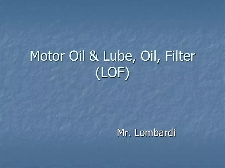 motor oil lube oil filter lof